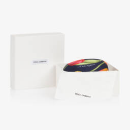 Dolce & Gabbana-Girls Floral Navy Hairband | Childrensalon Outlet