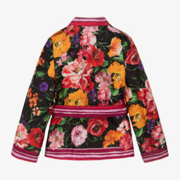 Dolce & Gabbana-بلوزة حرير لون زهري وأسود | Childrensalon Outlet