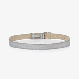Dolce & Gabbana-Girls Glittery Silver Buckle Belt | Childrensalon Outlet