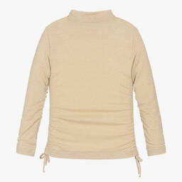 Dolce & Gabbana-Золотистая водолазка с люрексом для девочек | Childrensalon Outlet