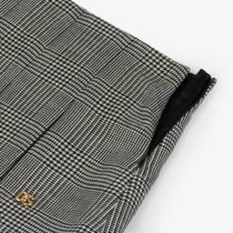 Dolce & Gabbana-Girls Grey Check Wool Skirt | Childrensalon Outlet