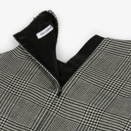 Dolce & Gabbana-Girls Grey Wool Check Dress | Childrensalon Outlet