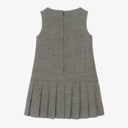 Dolce & Gabbana-Girls Grey Wool Check Dress | Childrensalon Outlet
