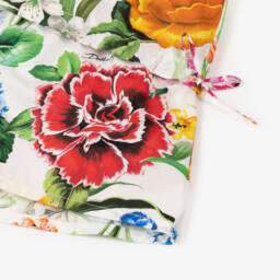 Dolce & Gabbana-Girls Ivory Cotton Floral Outfit | Childrensalon Outlet