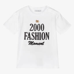 Dolce & Gabbana-Girls' Ivory Jersey Tee | Childrensalon Outlet