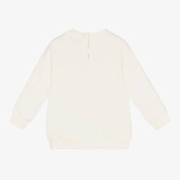 Dolce & Gabbana-Кремовый вязаный топ с леопардовым принтом для девочек | Childrensalon Outlet