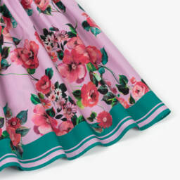 Dolce & Gabbana-Кремовое и сиреневое платье с цветочным узором для девочек | Childrensalon Outlet