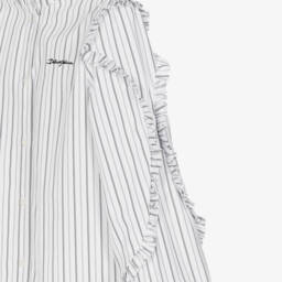 Dolce & Gabbana-Girls Ivory Striped Poplin Shirt | Childrensalon Outlet