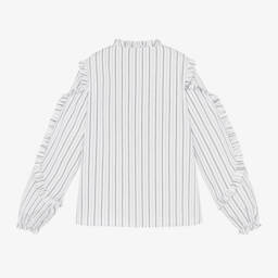 Dolce & Gabbana-Girls Ivory Striped Poplin Shirt | Childrensalon Outlet
