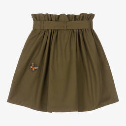 Dolce & Gabbana-Girls Khaki Green Cargo Skirt | Childrensalon Outlet
