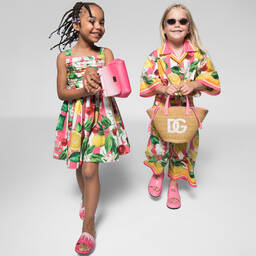 Dolce & Gabbana-Girls Lemon & Cherry Print Cotton Blouse | Childrensalon Outlet