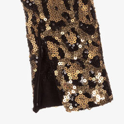 Dolce & Gabbana-Girls Leopard Sequin Leggings | Childrensalon Outlet