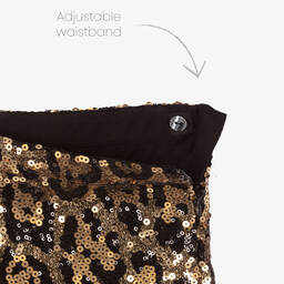 Dolce & Gabbana-Girls Leopard Sequin Leggings | Childrensalon Outlet