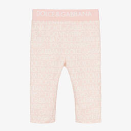 Dolce & Gabbana-Розовые хлопковые легинсы для девочек | Childrensalon Outlet