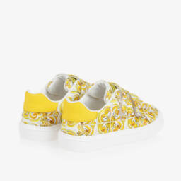 Dolce & Gabbana-Girls Majolica Patterned Canvas Shoes | Childrensalon Outlet