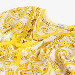 Dolce & Gabbana-Girls Majolica Patterned Cotton Kaftan | Childrensalon Outlet