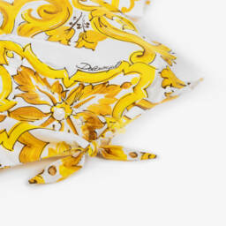 Dolce & Gabbana-Girls Majolica Print Cotton Tie Shirt | Childrensalon Outlet