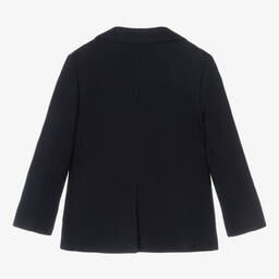 Dolce & Gabbana-Girls Navy Blue Cotton Blazer  | Childrensalon Outlet