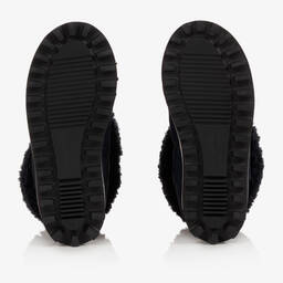 Dolce & Gabbana-Синие утепленные ботинки для девочек | Childrensalon Outlet