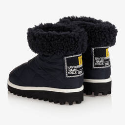 Dolce & Gabbana-Синие утепленные ботинки для девочек | Childrensalon Outlet