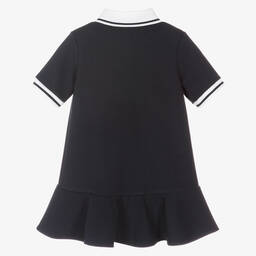 Dolce & Gabbana-Girls Navy Blue Polo Dress | Childrensalon Outlet