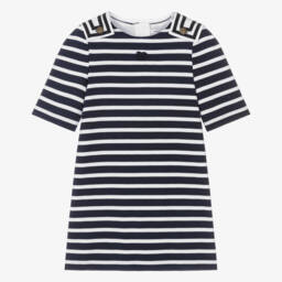 Dolce & Gabbana-Girls Navy Sailor Stripe Dress | Childrensalon Outlet