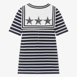 Dolce & Gabbana-Girls Navy Sailor Stripe Dress | Childrensalon Outlet