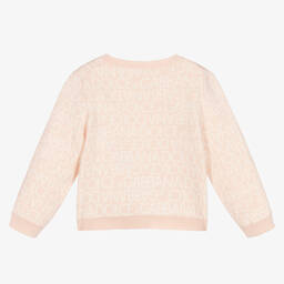 Dolce & Gabbana-Girls Pink Cotton & Cashmere Cardigan | Childrensalon Outlet