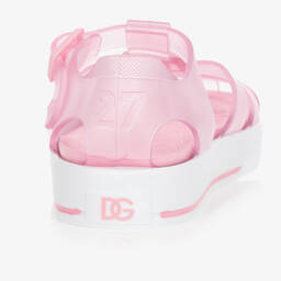 Dolce & Gabbana-Girls Pink DG Jelly Shoes | Childrensalon Outlet