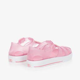 Dolce & Gabbana-Girls Pink DG Jelly Shoes | Childrensalon Outlet