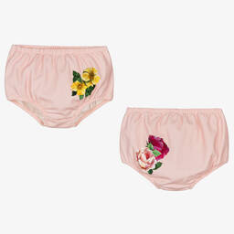 Dolce & Gabbana-Розовое платье из джерси с цветами для девочек | Childrensalon Outlet