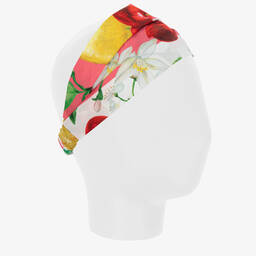 Dolce & Gabbana-Girls Pink Lemon & Cherry Print Headband | Childrensalon Outlet