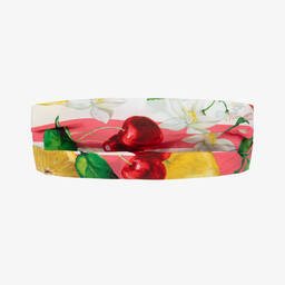 Dolce & Gabbana-Girls Pink Lemon & Cherry Print Headband | Childrensalon Outlet