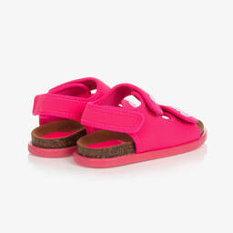 Dolce & Gabbana-Girls Pink Logo Sandals | Childrensalon Outlet
