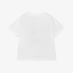 Dolce & Gabbana-Розовая и белая блестящая футболка для девочек | Childrensalon Outlet