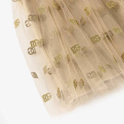 Dolce & Gabbana-Золотая праздничная юбка для девочек | Childrensalon Outlet