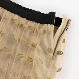 Dolce & Gabbana-Золотая праздничная юбка для девочек | Childrensalon Outlet