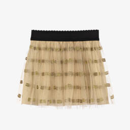 Dolce & Gabbana-Золотая праздничная юбка для девочек | Childrensalon Outlet