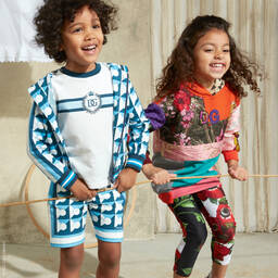 Dolce & Gabbana-Легинсы с красными цветами для девочек | Childrensalon Outlet