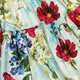 Dolce & Gabbana-Girls Red Garden Print Dress  | Childrensalon Outlet