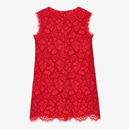 Dolce & Gabbana-Красное кружевное платье | Childrensalon Outlet