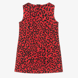Dolce & Gabbana-فستان قطن جاكارد لون أحمر | Childrensalon Outlet