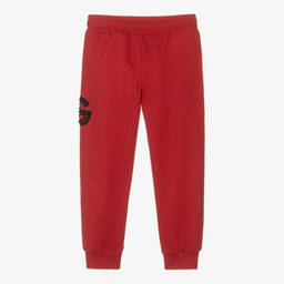 Dolce & Gabbana-Girls Red Rhinestone DG Joggers | Childrensalon Outlet