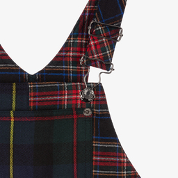 Dolce & Gabbana-Girls Red Tartan Dungarees | Childrensalon Outlet