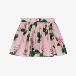 Dolce & Gabbana-Girls' Rosy Cotton Skirt Delight | Childrensalon Outlet