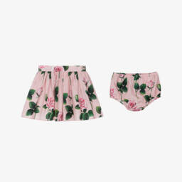 Dolce & Gabbana-Girls' Rosy Cotton Skirt Delight | Childrensalon Outlet