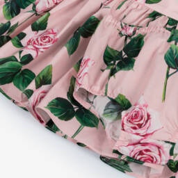 Dolce & Gabbana-Girls' Rosy Cotton Skirt Delight | Childrensalon Outlet