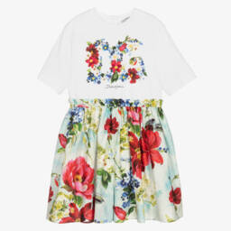 Dolce & Gabbana-Girls Scarlet Floral Playsuit Delight | Childrensalon Outlet