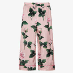 Dolce & Gabbana-Шелковые розовые брюки для девочек | Childrensalon Outlet