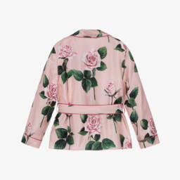 Dolce & Gabbana-Шелковая блузка с лепестками роз для девочек | Childrensalon Outlet